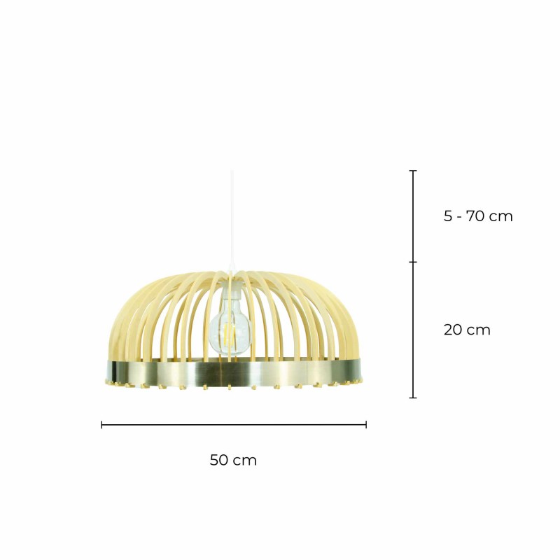 Suspension en bois de peuplier et métal - LINIGO