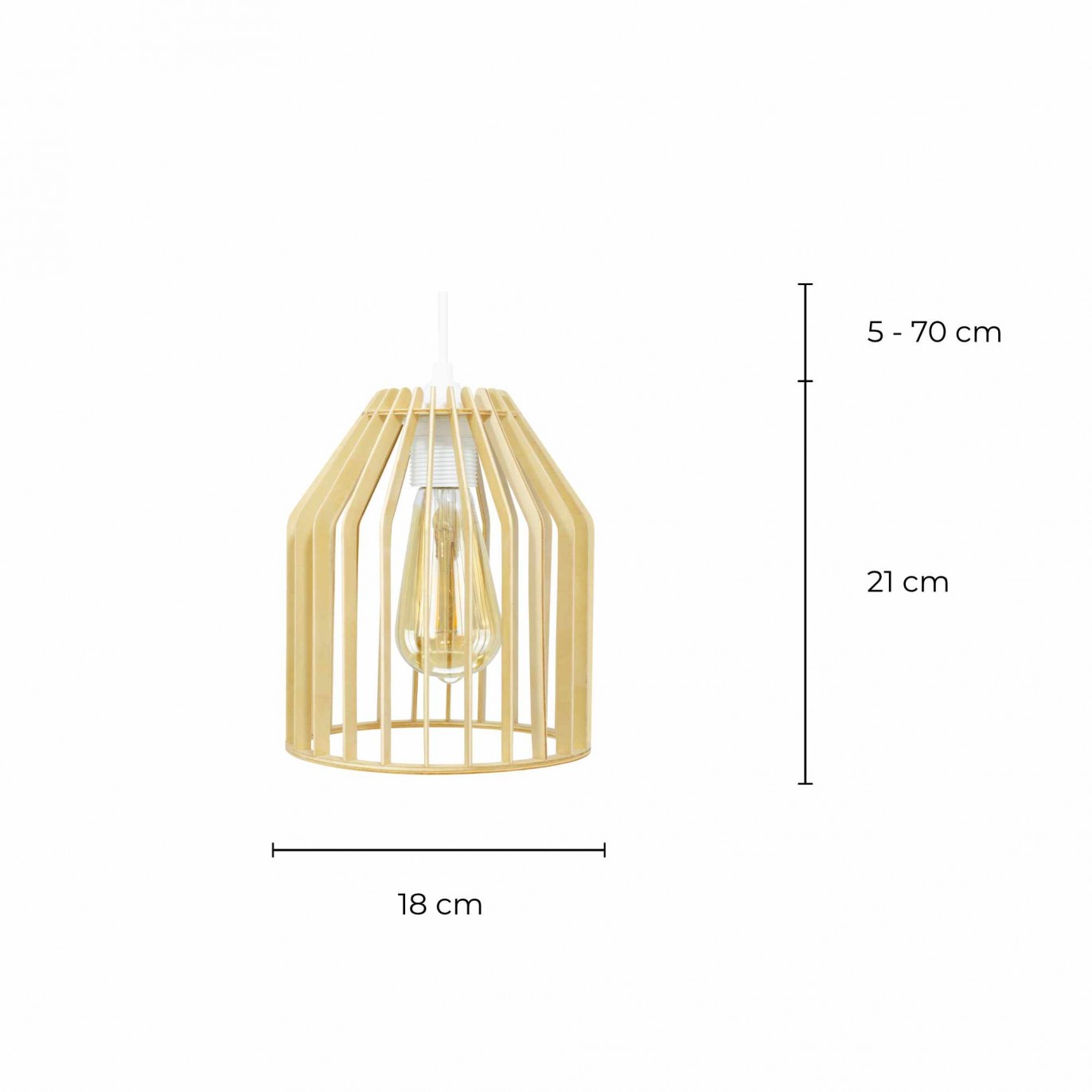 Suspension en lamelles de bois - NINOWOOD