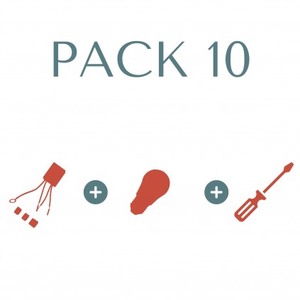 Pack 10 (1 Sensor, 1 Ampoule dimmable E27 et Main d'œuvre)