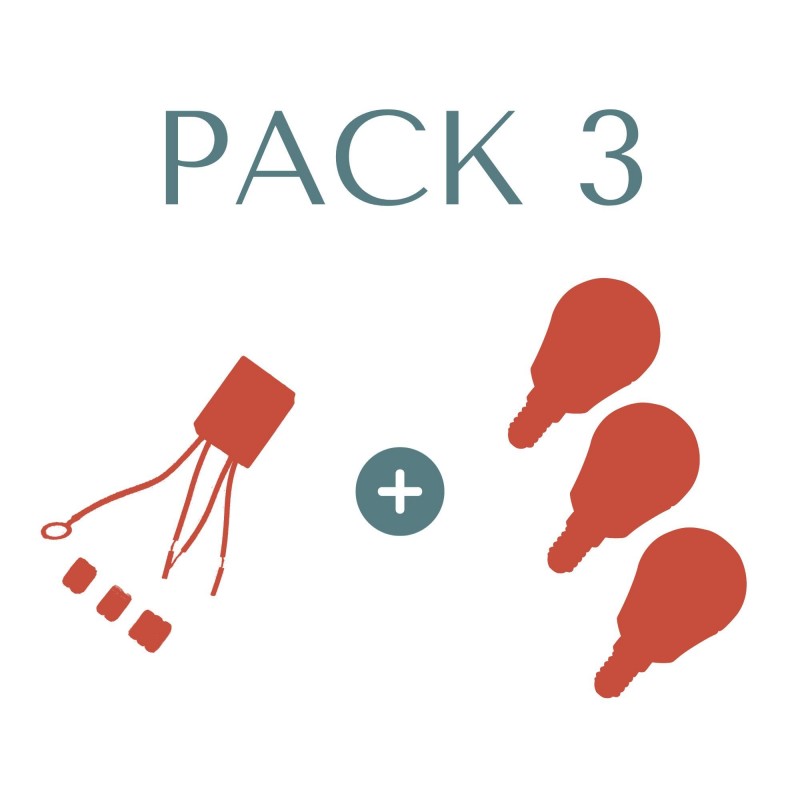Pack 3 (1 Sensor et 3 Ampoules dimmables E14)