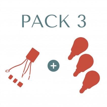 Pack 3 (1 Sensor et 3 Ampoules dimmables E14)