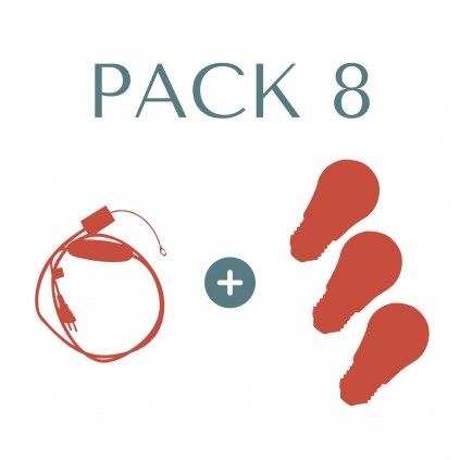 Pack 8 (1 Sensor câble et 3 Ampoules dimmables E27)