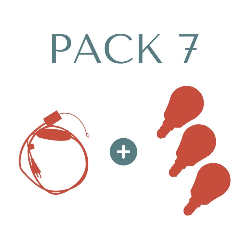 Pack 7 (1 Sensor câble et 3 Ampoules dimmables E14)