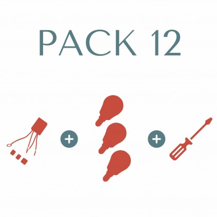 Pack 12 (1 Sensor, 3 Ampoules dimmables E14 et Main d'œuvre)