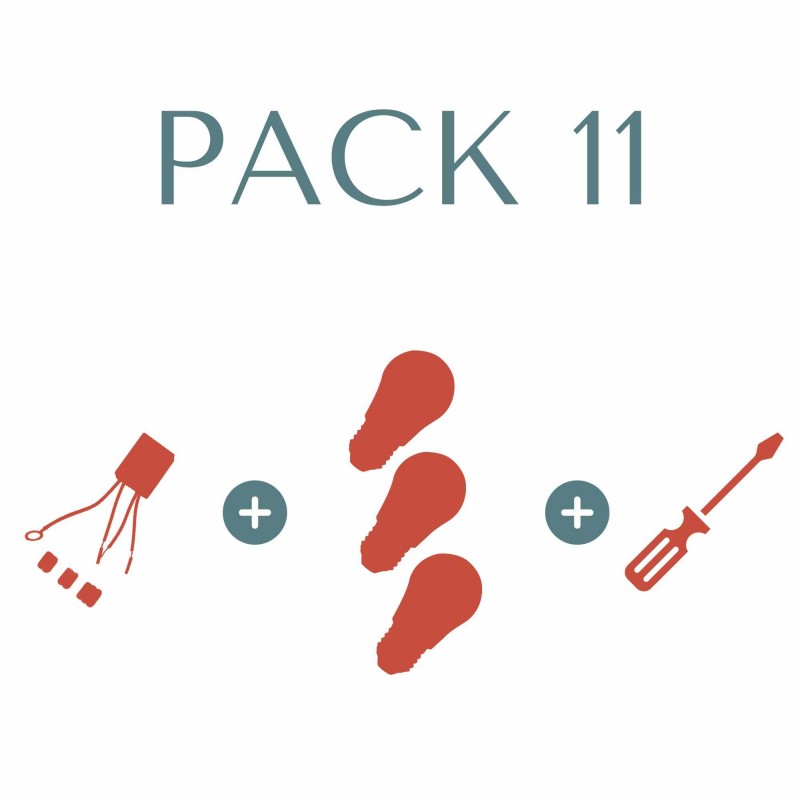 Pack 11 (1 Sensor, 3 Ampoules dimmables E27 et Main d'œuvre)