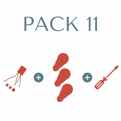Pack 11 (1 Sensor, 3 Ampoules dimmables E27 et Main d'œuvre)