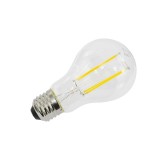 Ampoule LED LIMA - E27 -  Intensité forte - Blanc chaud -  7W / 2700K / 810lm - Filaments droits - Verre transparent