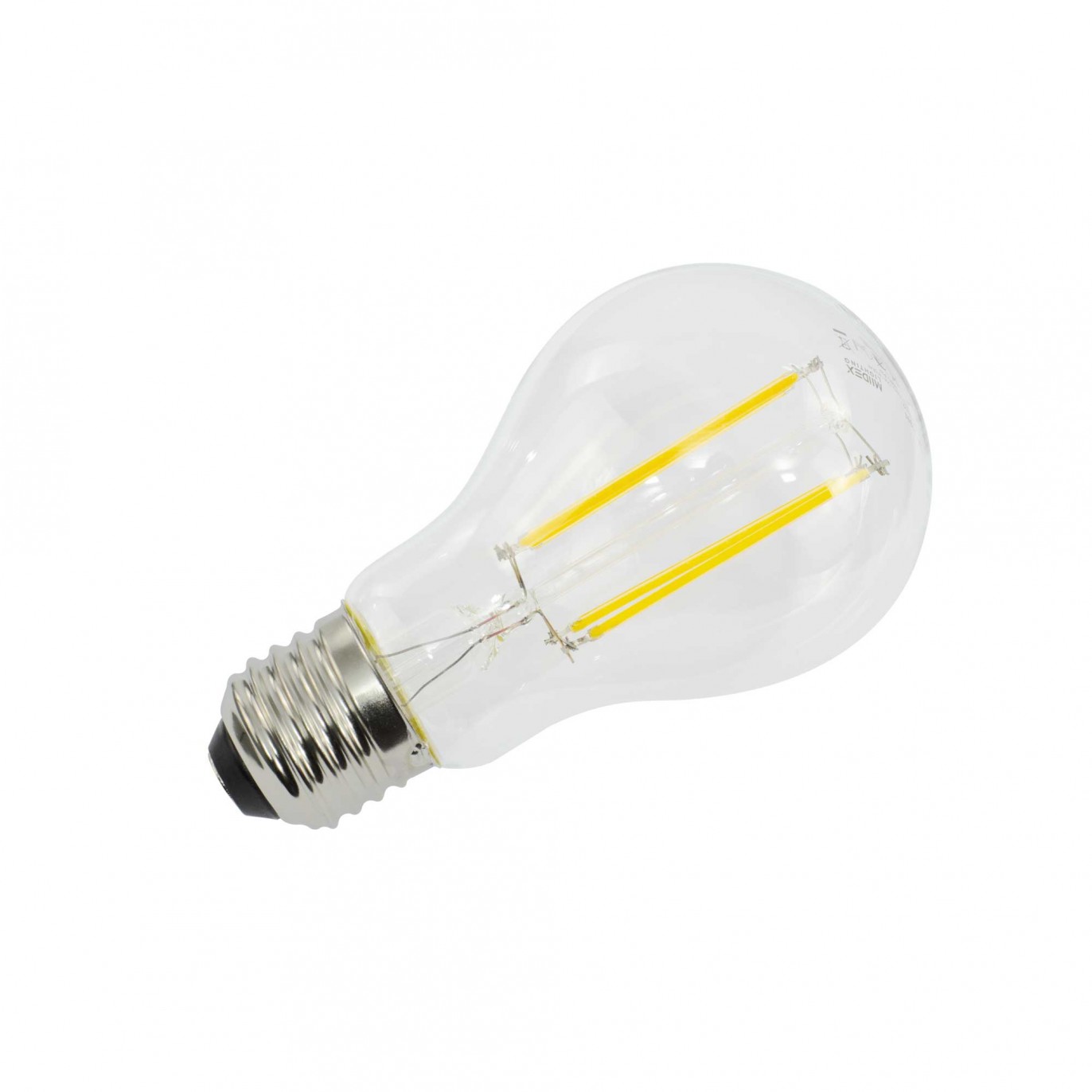 Ampoule LED LIMA - E27 -  Intensité forte - Blanc chaud -  6W / 2700K / 840lm - Filaments droits - Verre transparent
