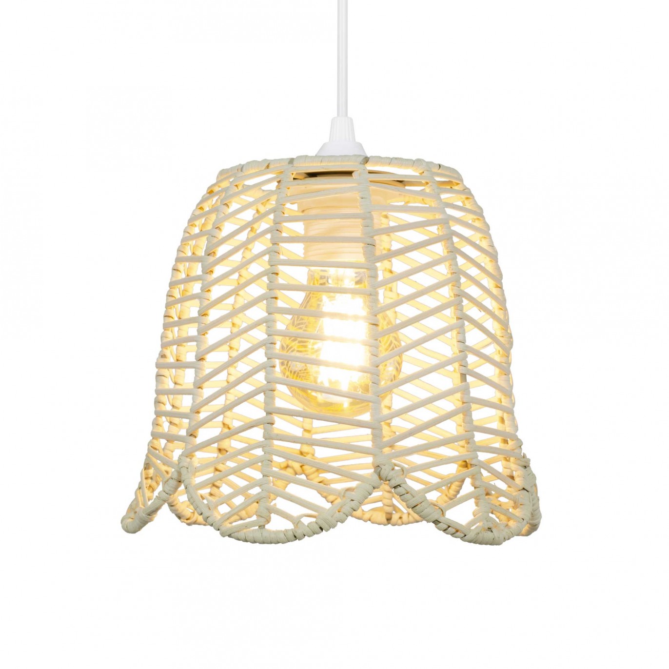 Suspension en rotin coloris naturel - NUFFA