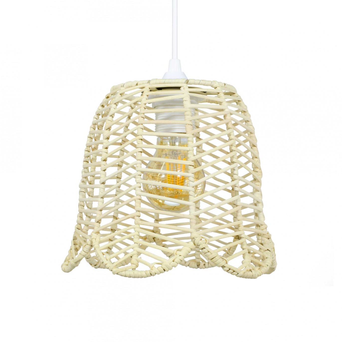 Suspension en rotin coloris naturel - NUFFA