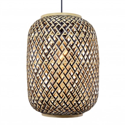 Suspension bicolore en bambou tressé - MINELLE