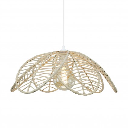 Suspension fleur en rotin naturel - ILYS