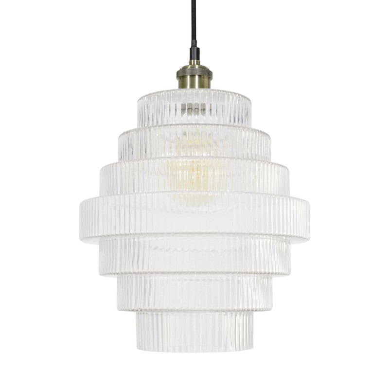 Suspension en verre strié transparent - CHALLE GM