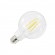 Ampoule LED LOME - E27 - Intensité forte - Blanc chaud - 8W / 2700K / 1055lm - G95 - Filaments droits - Verre transparent