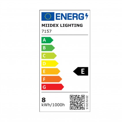 Ampoule LED SUVA - E27 - G125 - Intensité forte - Blanc chaud - 8W / 2700K / 1000lm - Filaments droits - Verre ambré