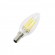 Ampoule LED BERLIN - E14 - Intensité moyenne - Blanc chaud - 4W / 2700K / 470lm - Filaments droits - Verre transparent