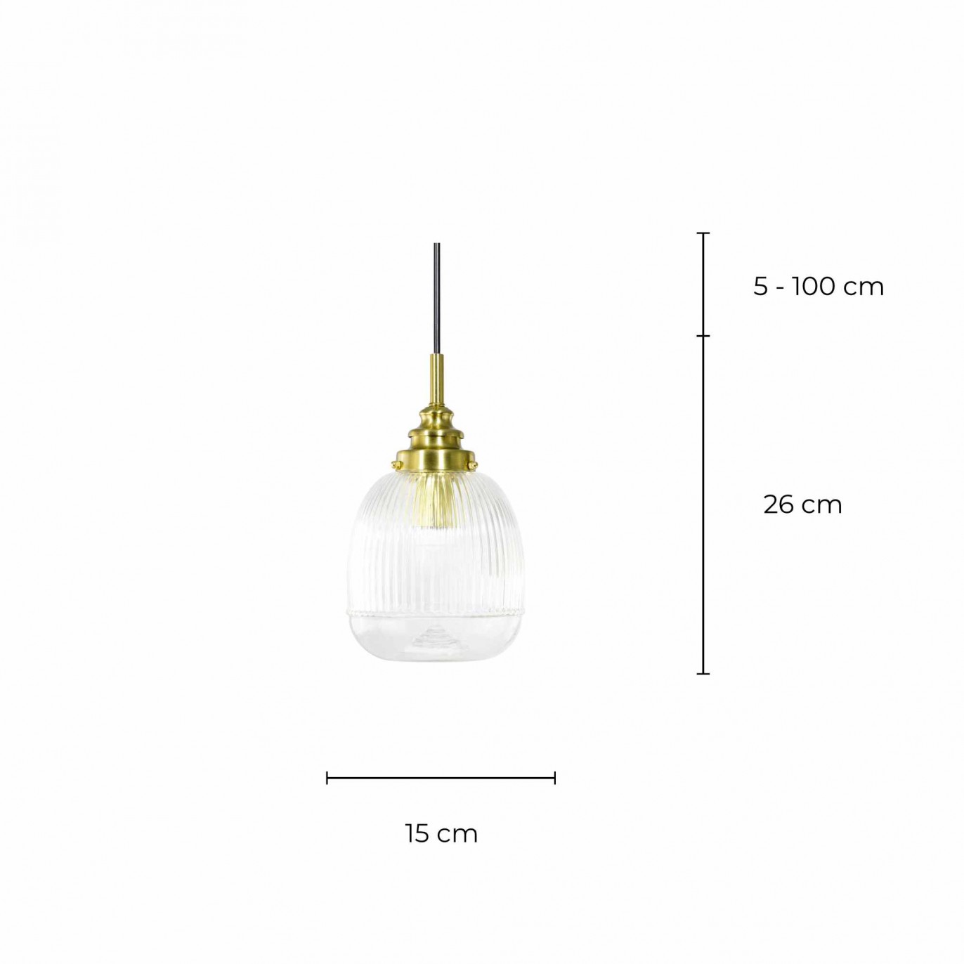 Suspension en verre strié - ELICA