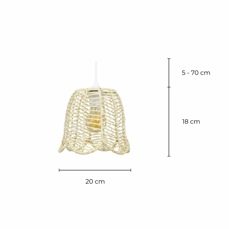 Suspension en rotin coloris naturel - NUFFA
