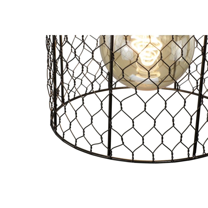 Suspension en métal grillagé anthracite -  CLOCHINE