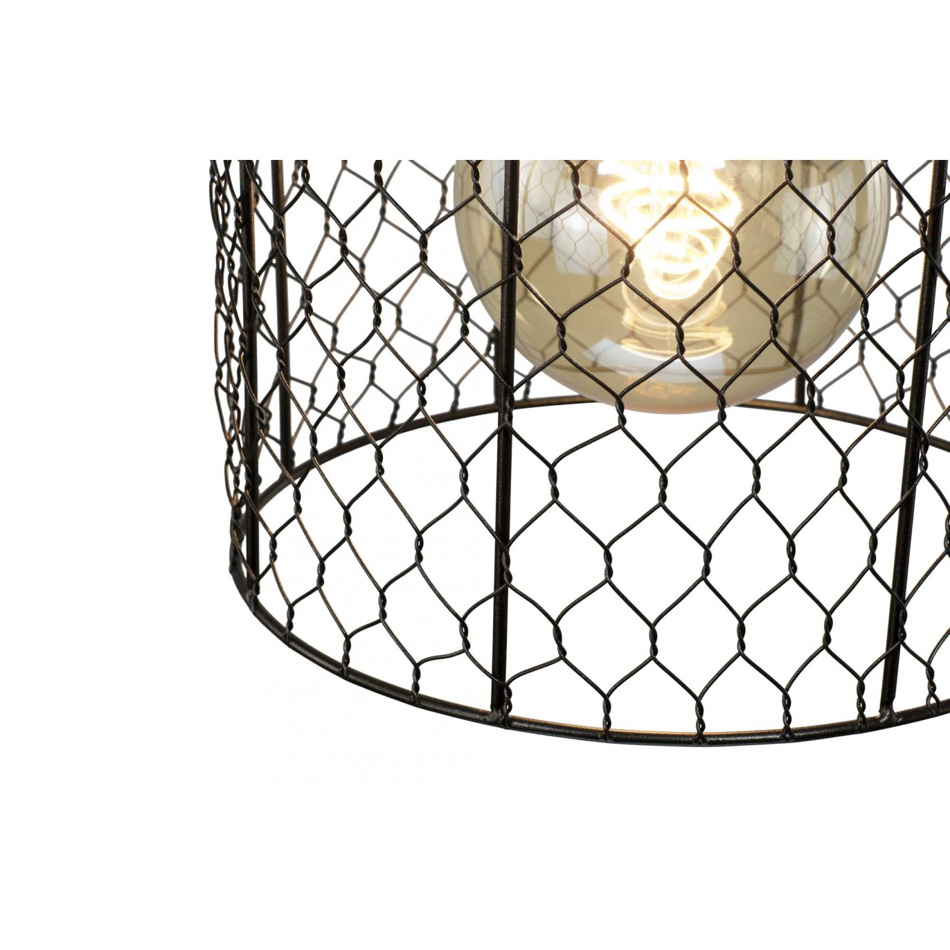 Suspension en métal grillagé anthracite -  CLOCHINE
