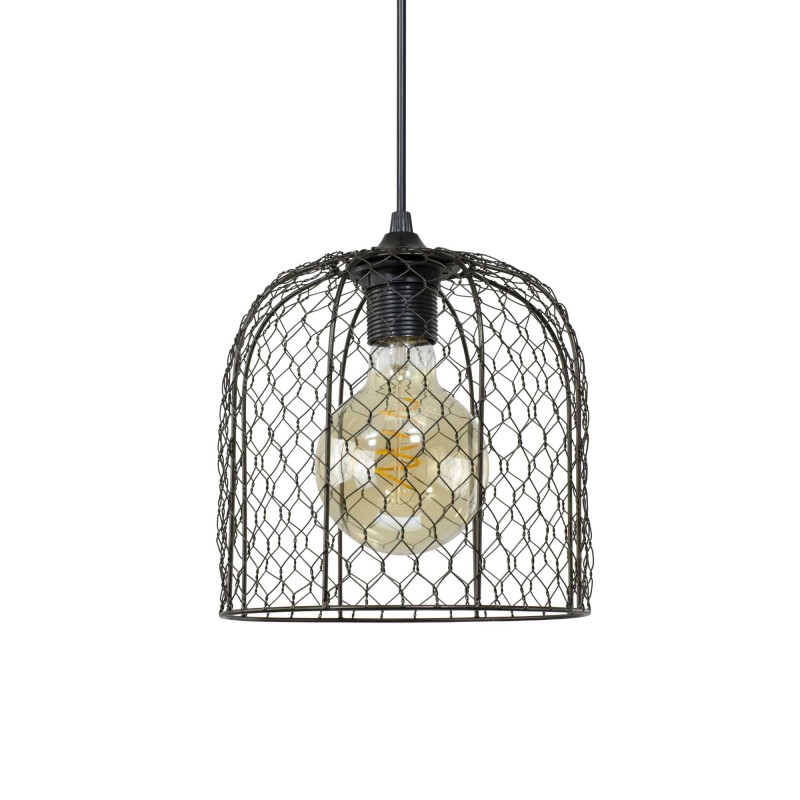 Suspension en métal grillagé anthracite -  CLOCHINE