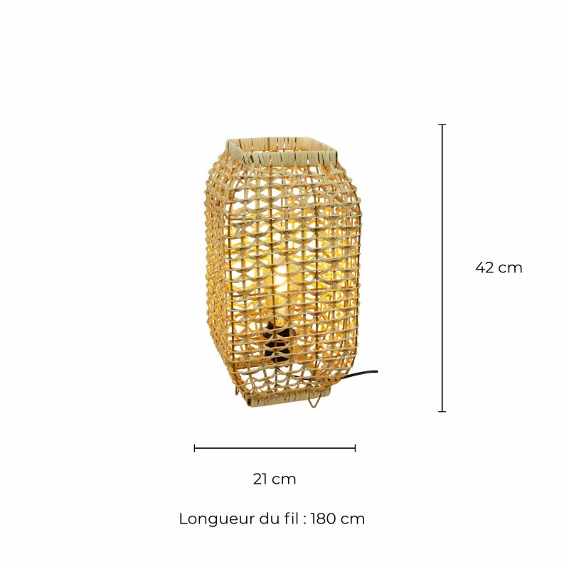 Lampe à poser en rotin naturel - AMBA PM
