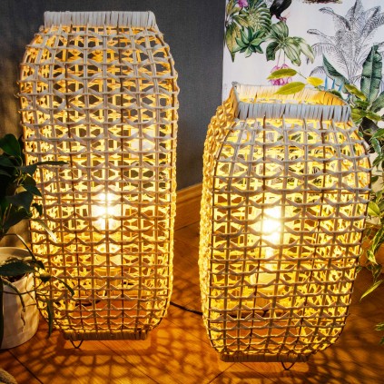 Lampe à poser en rotin naturel - AMBA PM