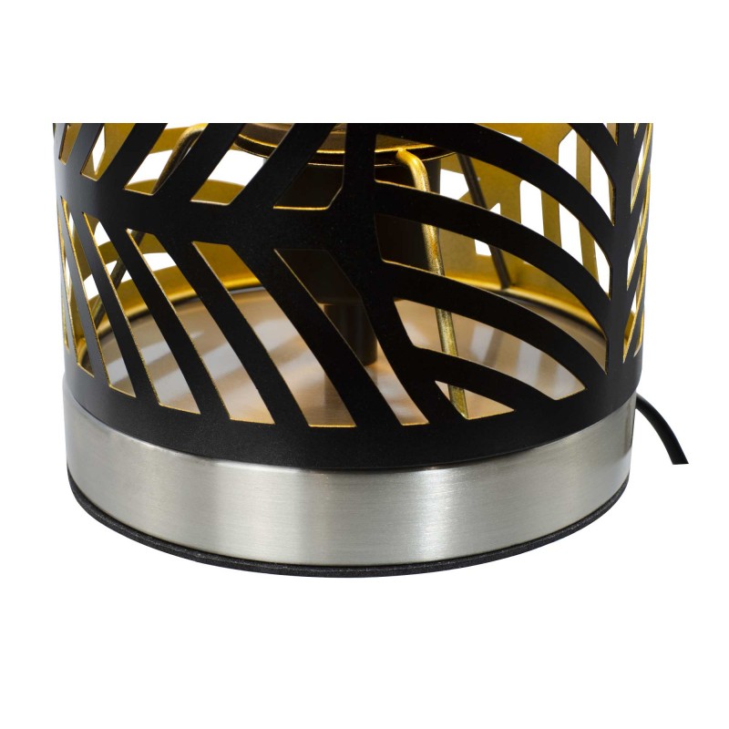 Lampe à poser en métal noir et doré - AKANA