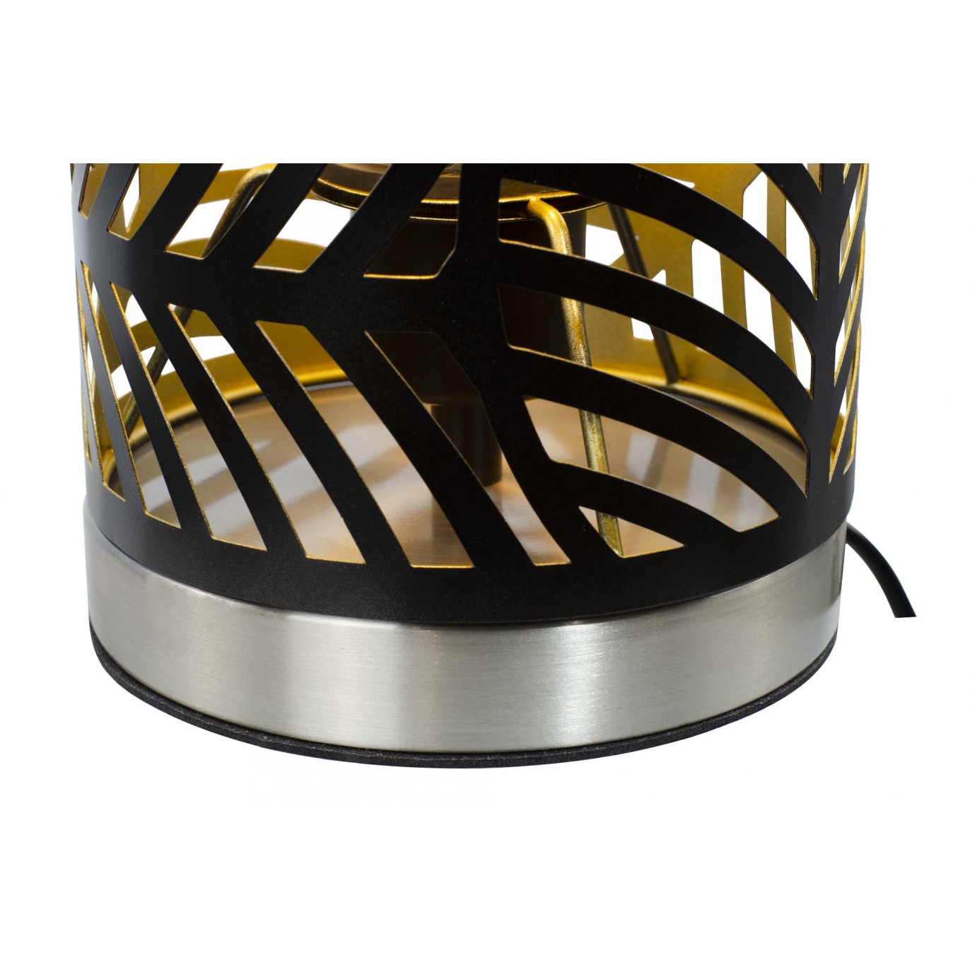 Lampe à poser en métal noir et doré - AKANA