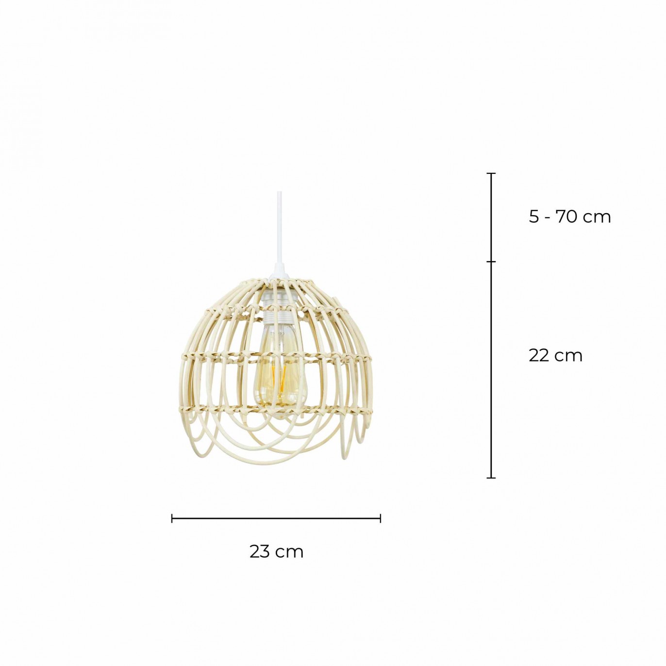 Suspension en rotin - PALMITE PM