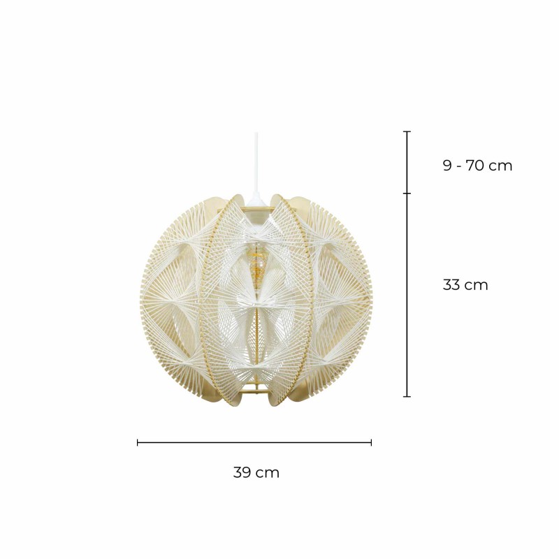 Suspension en fibres de bois et fil de coton tiré - TRADIA