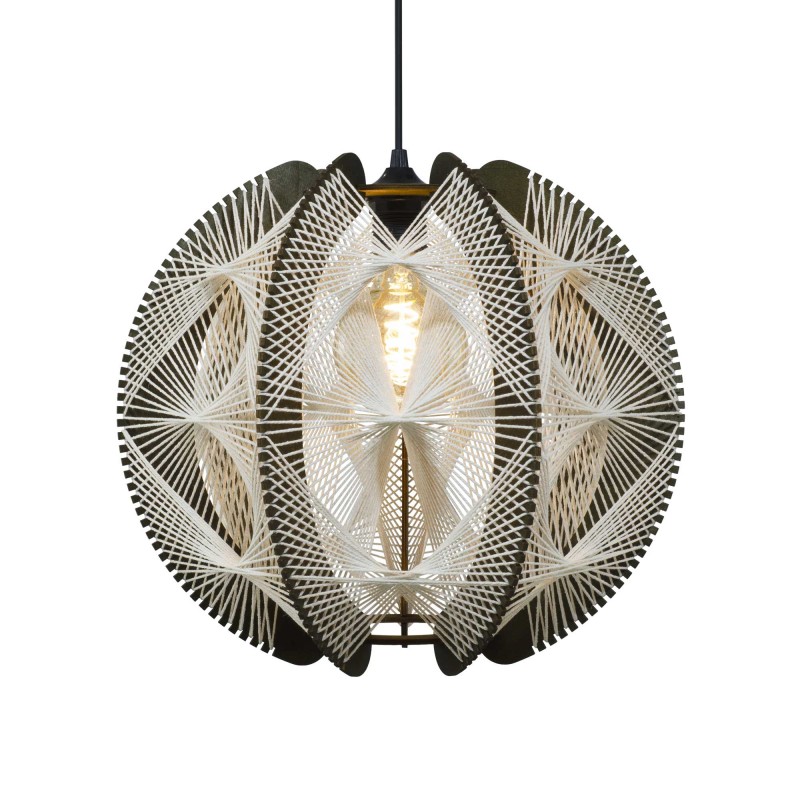 Suspension en fibres de bois et fil de coton tiré - TRADIA