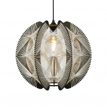 Suspension en fibres de bois et fil de coton tiré - TRADIA