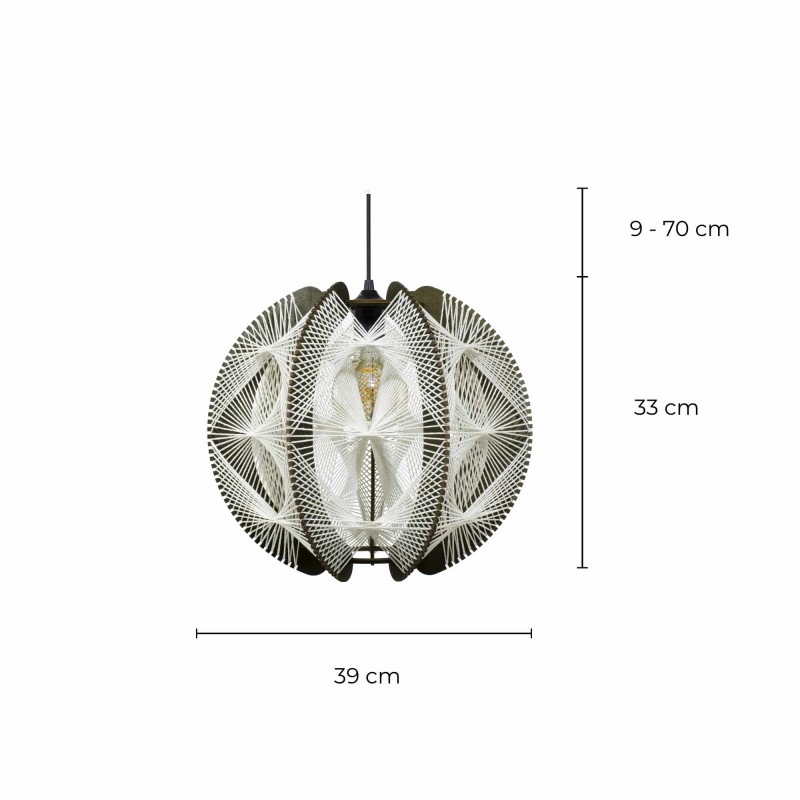 Suspension en fibres de bois et fil de coton tiré - TRADIA