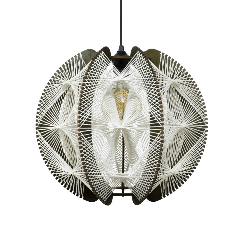 Suspension en fibres de bois et fil de coton tiré - TRADIA