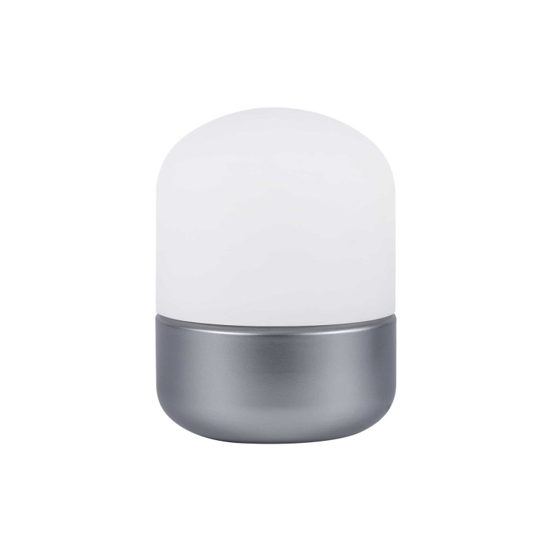 Lampe à poser tactile en métal peint et verre opaque - PILOUL