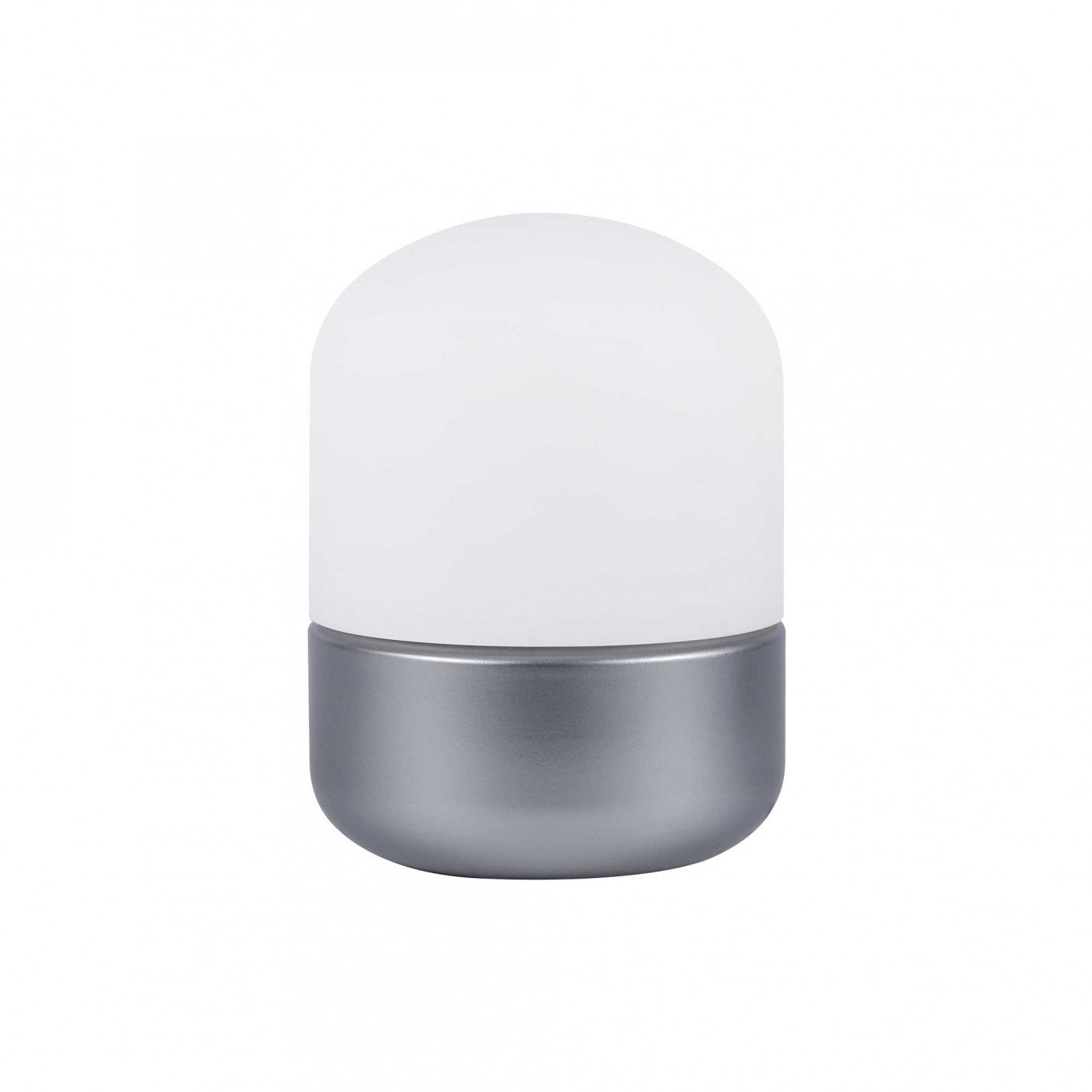 Lampe à poser tactile en métal peint et verre opaque - PILOUL