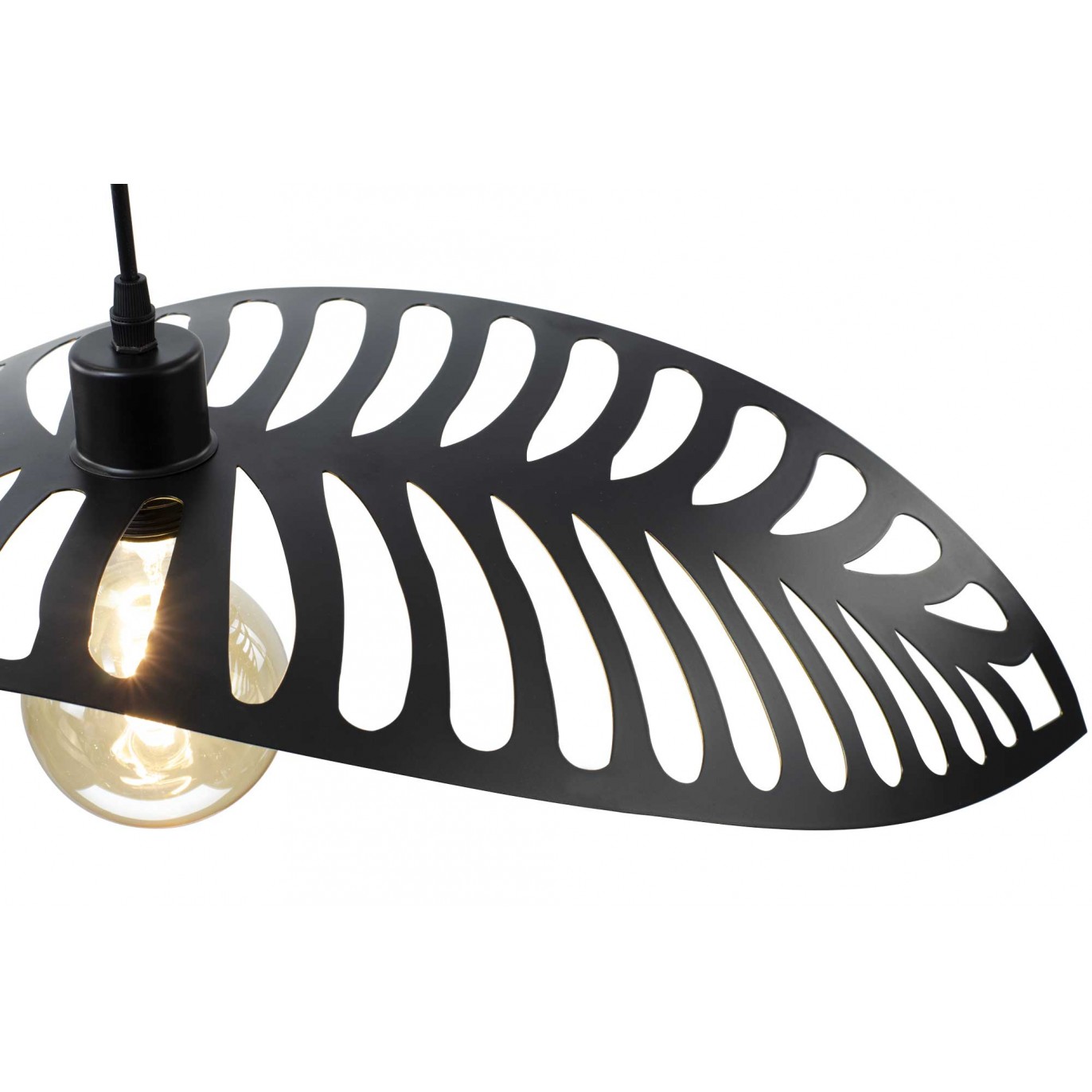 Suspension style exotique en métal noir et doré - AKINE PM