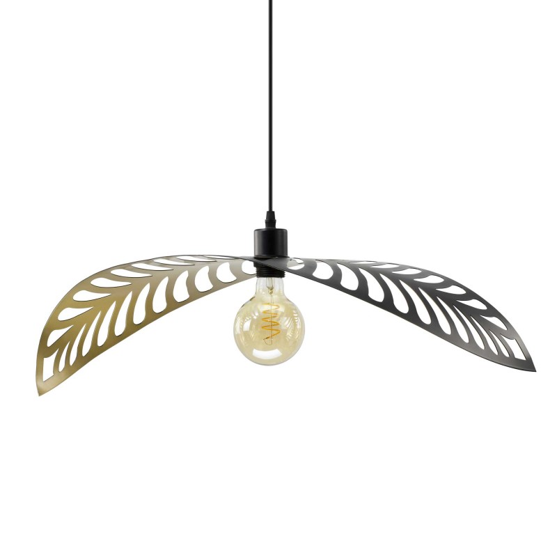 Suspension style exotique en métal noir et doré - AKINE PM