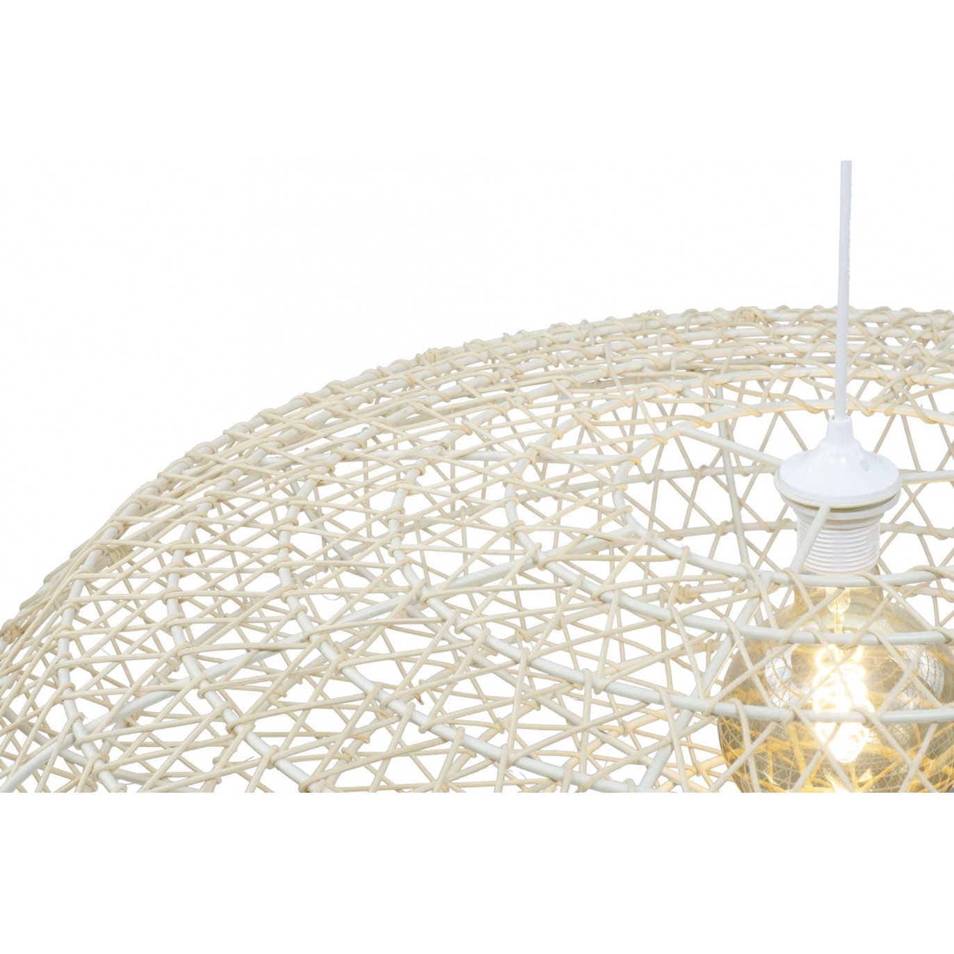 Suspension en rotin coloris naturel - NANZO