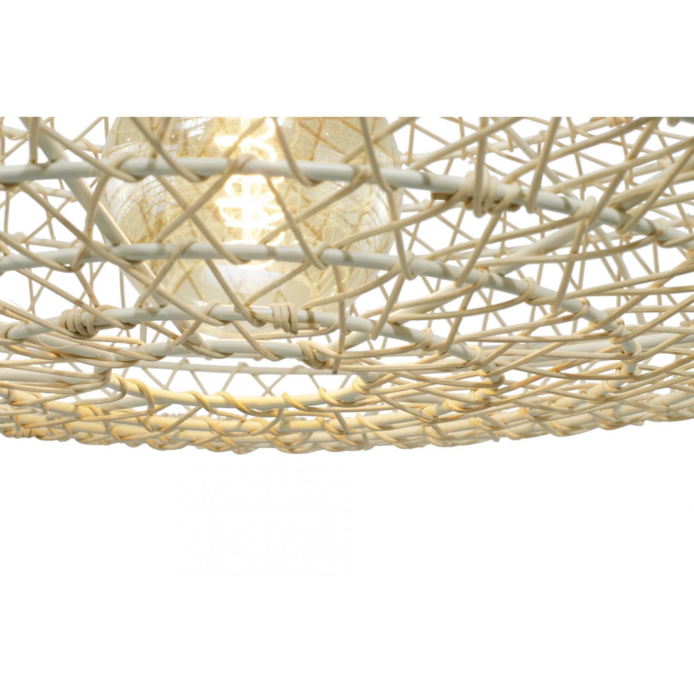Suspension en rotin coloris naturel - NANZO