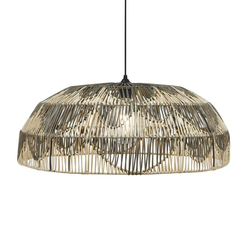 Grande suspension en rotin bicolore et métal - ALPA
