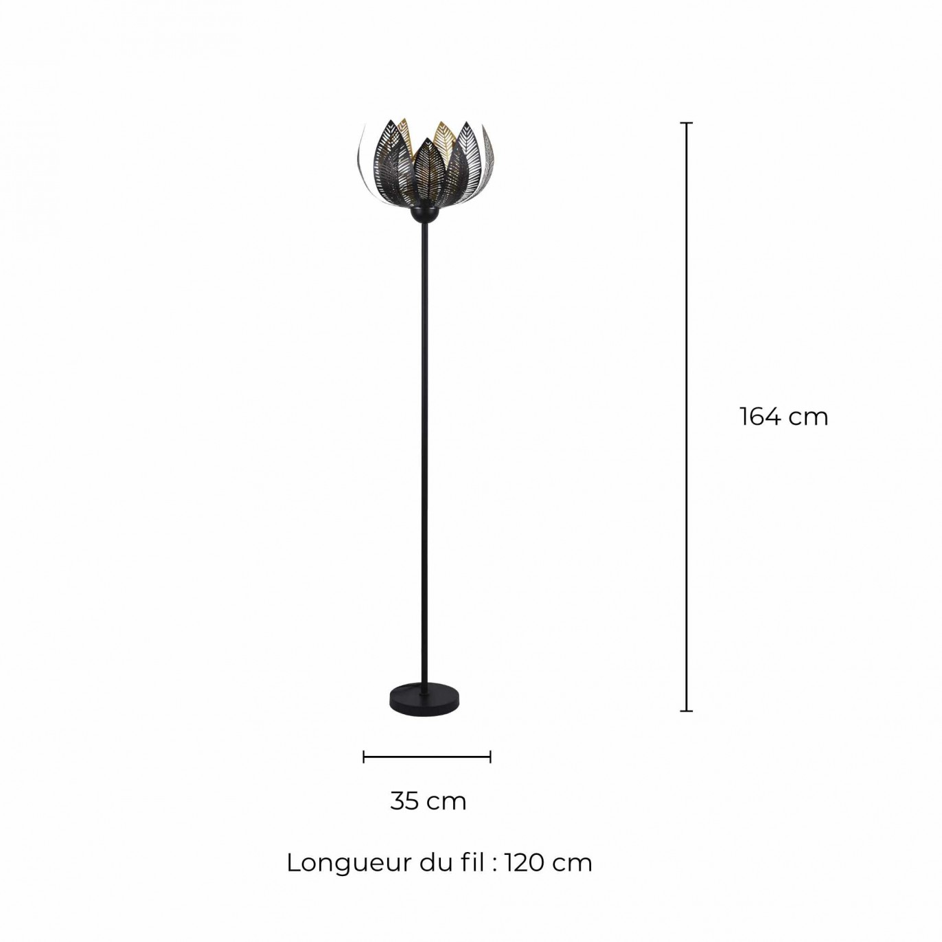 Lampadaire en métal style exotique - à monter - VESCA