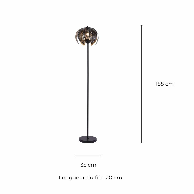 Lampadaire en métal style exotique - à monter - VESCA