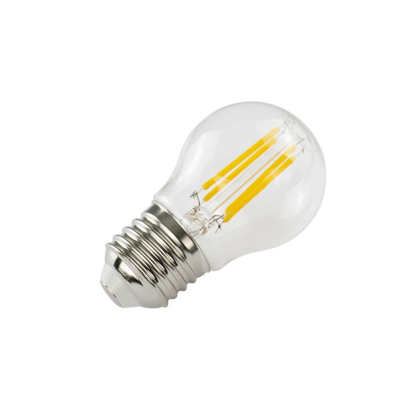 Ampoule LED Dimmable DUBLIN -  E27 - G45 - Intensité moyenne - Blanc chaud - 4W / 3000K / 400lm - Verre transparent