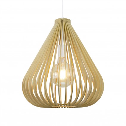 Suspension forme goutte en bois de tilleul - DISTONE