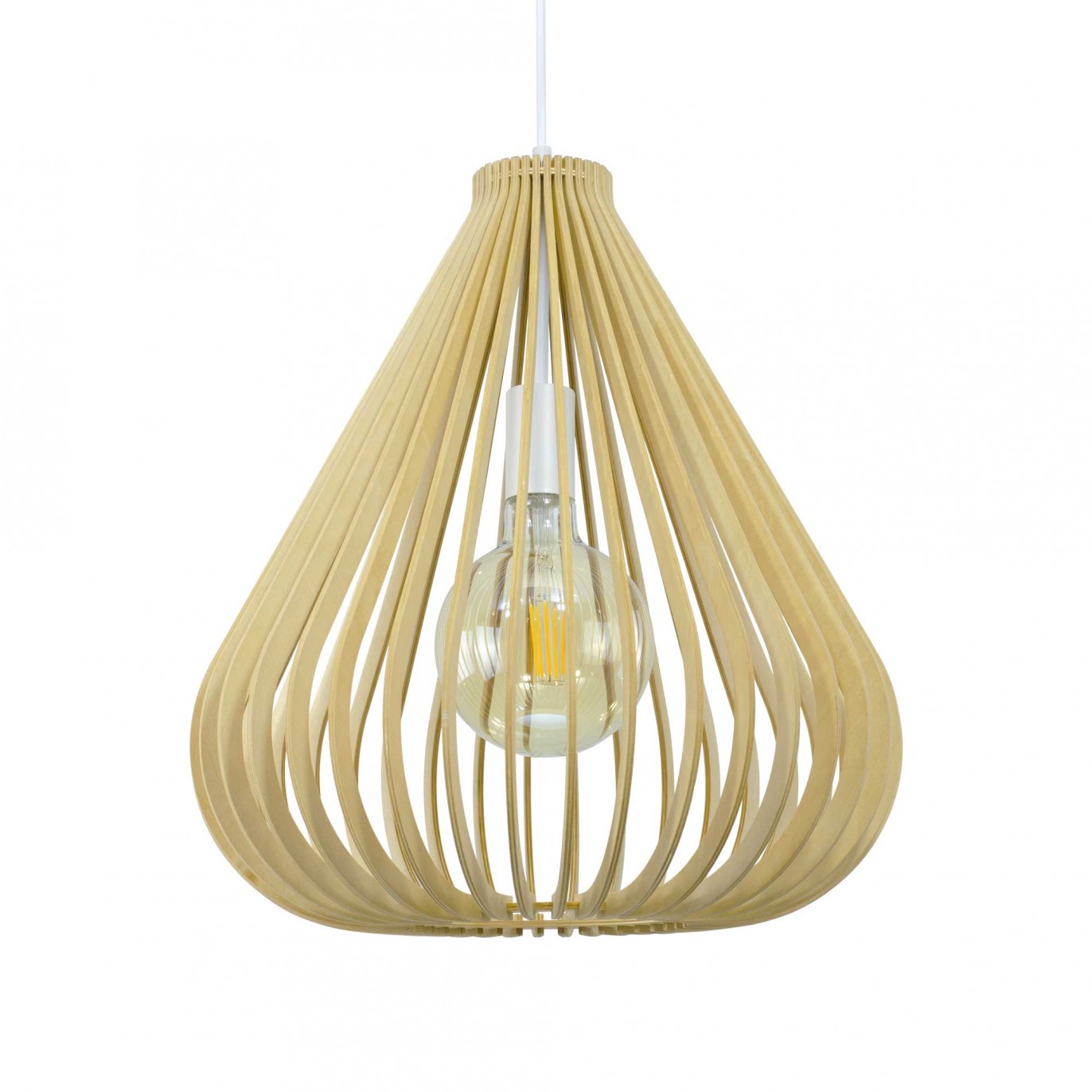 Suspension forme goutte en bois de tilleul - DISTONE