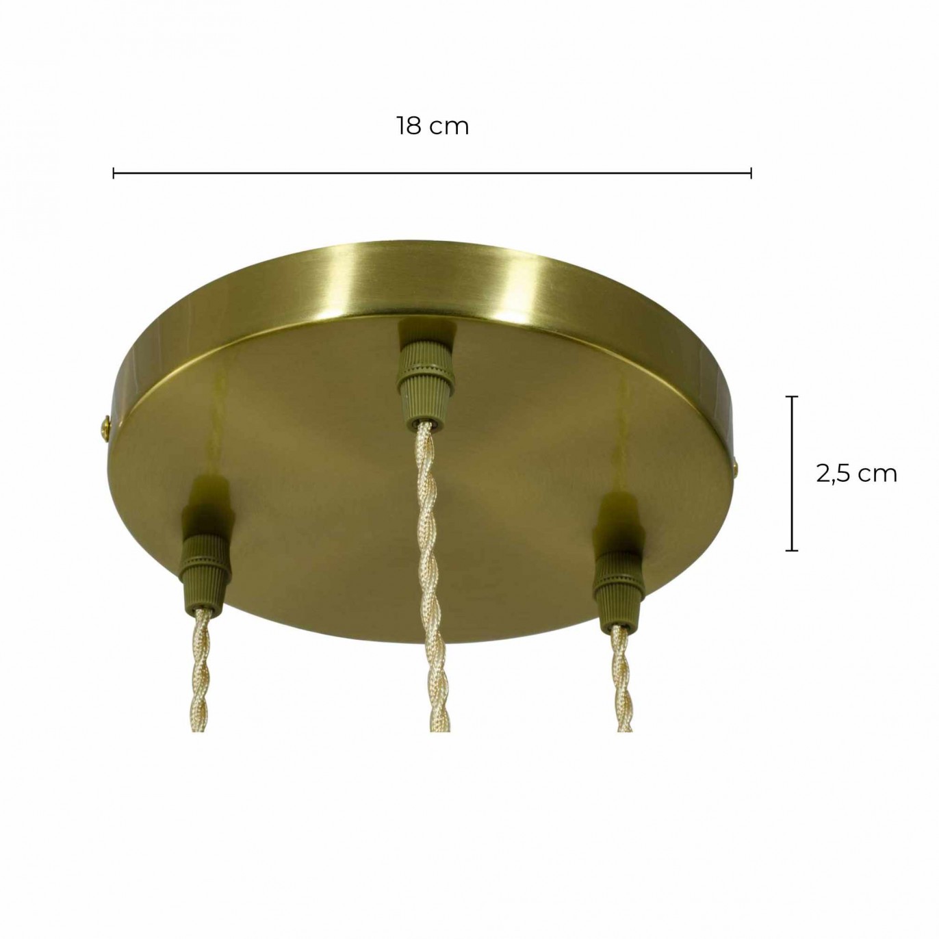 Suspension en céramique et cordon textile torsadé - BABOUCHKA 3L