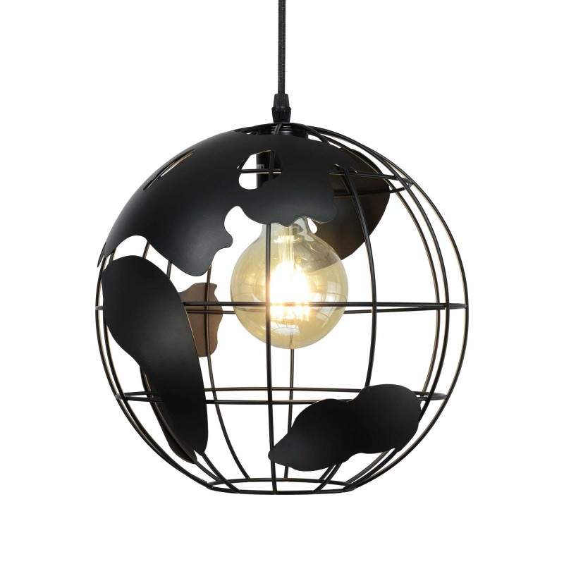 Suspension en métal globe terrestre - MAP