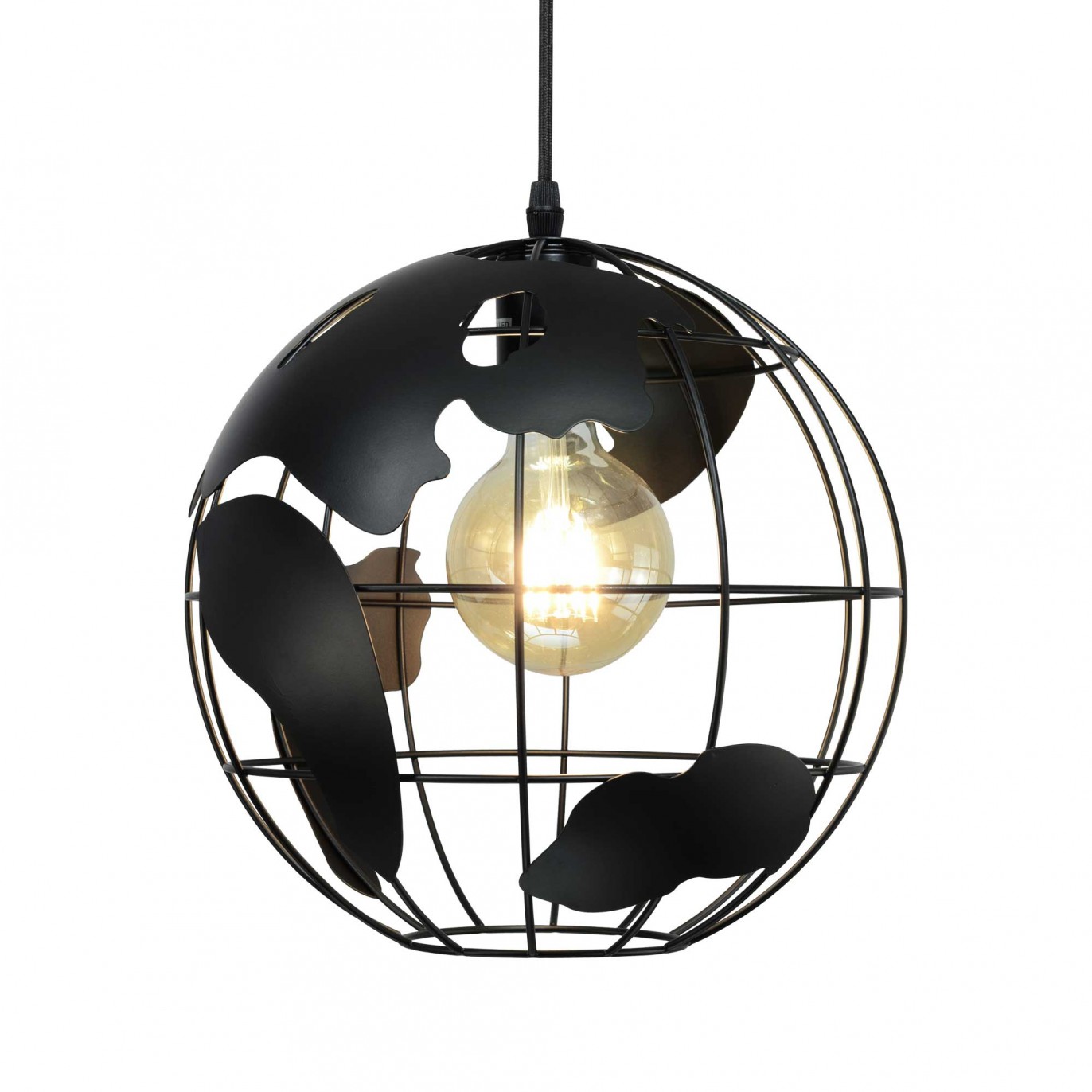 Suspension en métal globe terrestre - MAP